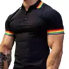 Camisa Polo de Manga Corta para Hombre Estilo Nuevo Europeo y Americano Transfronterizo con Impresión Digital 3D Estilo Hawaiano Moda Casual Polo