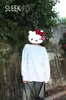Sudadera Blanca de Manga Larga para Pareja para Otoño/Invierno, Versátil, Holgada, Moderna, Transpirable, Capa Base, Cuello Redondo, Top para Vestir por Capas