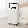 Maleta de viagem com abertura frontal e haste retrátil larga, rodas universais silenciosas, 26 polegadas, caixa de transporte, cadeado com código aduaneiro, caixa de bagagem