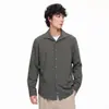Camisa Masculina de Manga Longa Camisa com Lapela 2026 Outono Novo Estilo Japonês Cor Pura Retrô Tendência Jaqueta Versátil Algodão