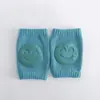 Joelheiras de terry respiráveis para bebê para o verão, cotoveleiras, joelheiras para bebês e engatinhadores, joelheiras para bebês, joelheiras com rostinho feliz