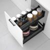 Xyt cesta gabinete de cocina tamaño pequeño cajón doble cesta para condimentos aleación de aluminio tazón y plato cesta para condimentos empotrada