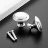 Puxador de furo único em aço inoxidável em dourado e preto para armários, sapateiras, puxadores de porta em formato de cogumelo, puxadores redondos simples para gavetas e móveis