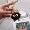 Lindo Exquisito Peluche de Visón Bola de Carbón Pequeña Muñeco Colgante de Bolsa de Dibujos Animados Llavero de Coche Regalo de Cumpleaños