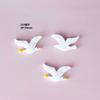 Sentido de ilustración nórdica color flor pequeña pájaro oso parche de resina DIY accesorios para el cabello pendiente anillo accesorios material