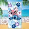 2026 Al por mayor transfronterizo Dibujos animados Lindo Stitch Toalla de playa Temu Dropshipping Toalla de baño para niños Toalla absorbente de secado rápido