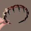 Faixa de cabeça com strass estilo celebridade para mulheres, tiara de alta coroa, acessório de cabelo elegante feito à mão com contas, presilha de cabelo