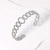 Pulsera Geométrica Simple de Estilo Frío Transfronteriza Europea y Americana Amor Flor Oro Francés Chapado Acero Inoxidable para Mujer