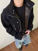 Chaqueta de Retazos de Piel de Pitón Negra Edición Limitada Año de la Serpiente Modelo Nuevo 2025 para Hombre, Primavera y Otoño, Ropa Exterior Casual Elegante de Gama Alta