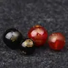 Pulsera de Ágata Roja Natural con Cuentas Redondas Nobles Accesorios Adornos para Pulseras DIY Estampado Dorado Grabado En Stock Ágata Negra Cuentas Sueltas