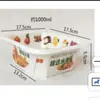Caixa de Almoço Descartável Papel Kraft Quadrada Embalagem Comercial para Fast Food Caixa à Prova de Óleo Grau Alimentício Recipiente Ecológico como Saladeira