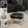 Taburete Pequeño Doméstico Giratorio con Ruedas, Taburete Bajo con Ruedas, Taburete Amigable para Niños con Ruedas, Taburete Redondo Perezoso con Respaldo