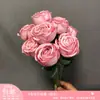 Tulipán Rosa Mesa Hotel Ramo Estilo Europeo Boda Rosa Claro Arreglo de Flores Artificiales Arreglo Floral Guía de Carretera