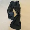 Calça Casual Xadrez Falsa de Duas Peças Estilo Americano para Homens, Novas Calças Longas Drapeadas de Pé Reto High-End Pied-de-Poule para Primavera e Outono