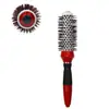 Barbearia pente modelador de cabelo salão de beleza pente modelador tubo de alumínio cerâmica condutor térmico pente redondo de ar dente de nylon pente de cabelo atacado