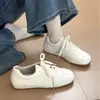Zapatillas blancas retro súper modernas para mujer, nueva colección de otoño, zapatos deportivos casuales versátiles de suela blanda estilo Forrest Gump