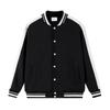 Chaqueta de Béisbol Cardigan Color Block Casual de Moda de 380 g con Botones, Uniforme de Clase de Ropa de Trabajo, en Stock con Impresión de Logo y Bordado