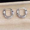 Pendientes de plata S925 con forma de guisante, hebilla de perla multicuentas, accesorios para pendientes de 7 cuentas, soporte vacío DIY 5583