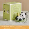 Decoración de manualidades con resina de panda para soporte de teléfono móvil, sala de estar, dormitorio, oficina, escritorio, regalo de cumpleaños para hombres y mujeres