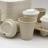 Taza de Papel para Café 350ml Taza Biodegradable de Bagazo de Caña Taza para Beber de Cafetería Taza Desechable para Té