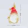 Venta directa del fabricante: Caja de regalo de Navidad de 18 quilates con microincrustaciones de cobre, accesorios de colgante con goteo de aceite, accesorios para pulsera y collar, accesorios para DIY