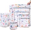 Bolsa de Lavandería Girasol Ginkgo Ropa Interior Sujetador Anti-Deformación Set Especial Bolsa de Lavandería Estampada Poliéster Bolsa de Lavado
