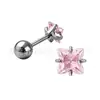 Jiangtai F136 Titanio Corte Lirio Circonita Piercing Labio Tachuela Nariz Tachuela Oreja G23 Aleación de Titanio Joyería para Piercing Corporal Tachuela Hélix