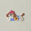 Nuevo Dibujo Animado de Primavera Cachorro Saltando Accesorios Acrílicos Hechos a Mano Material DIY Parche Lindo para Cabeza Venta al por Mayor