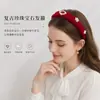 Diadema de Terciopelo de Ala Ancha Color Borgoña para Mujer, Diadema Estilo Retro Hong Kong Otoño e Invierno, Nueva Diadema, Pasador, Diadema