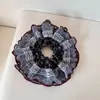 Goma para el pelo de encaje floral azul estilo coreano para mujer, Cuerda para coleta de pelo de alta gama estilo Mori, Modelo nuevo de principios de primavera 2026