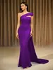 Item Popular de Exportação Transfronteiriça da Amazon: Vestido Longo Roxo Sem Alças de Cetim com Fitas esvoaçantes para Bailes e Eventos Noturnos