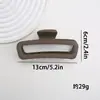 Pinza Rectangular de Goma Pintada para Agarre de PC Europea y Americana Transfronteriza 13cm Extra Grande Esmerilada Pinza de Tiburón Pinza para el Cabello Venta al por Mayor