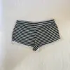 Verano 2026 Nuevo Diseño de Nicho Estilo Americano Chica Picante Casual Pantalones Cortos Rayados Adelgazantes de Pierna Ancha Pantalones Calientes para Mujeres Ins