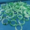 Venta al por mayor del fabricante: Anillo de Jade de Cuarcita Transparente como el Hielo, Anillo para Dedo, Anillo de Mano, Flor Flotante Piedra de Cristal Azul Tipo Hielo, Apilable