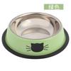 Tigela para Cães de Aço Colorido com Estampa de Rosto de Gato Aço Inoxidável Antiderrapante Anti-Queda Tigela para Comida de Animais de Estimação Tigela para Gatos Fabricante Atacado