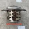 Chaminé de Aço Inoxidável 304 Ventilador de Telhado Não Motorizado Cobertura de Chaminé para Fogão a Lenha Externo à Prova de Chuva e Roedores com Haste em Forma de Guarda-Chuva