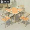 Mesas e Cadeiras de Pátio de Jardim de Villa Terraço de Lazer à Prova de Chuva e Sol Pequenas Mesas e Cadeiras Domésticas Mesa de Chá e Cadeiras de Varanda Conjunto de Três Peças