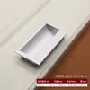 Mango de aleación de aluminio alargado en forma de U para gabinete de espacio redondo moderno simple de una palabra mate puerta de armario manija oculta oscura