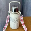 Taza Térmica Coca-Cola de Gran Capacidad Taza de Agua Portátil para Hombres y Mujeres Botella de Agua de Acero Inoxidable 316 con Asa Logo Impreso