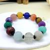 Pulsera de Cristal Natural Multigema, Joyería de Moda de Cristal Colorido, Regalo de Joyería Estilo Pareja, Venta al por Mayor de Pulseras de Cristal