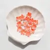 Nuevo Estilo Flor de Cerezo Estampada en Oro con Bordes Dorados y Plateados 15 mm Pétalos Perlados de Dos Tonos Materiales Hechos a Mano para Bricolaje Accesorios para el Cabello de Estilo Antiguo Ramo