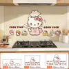 [Venta al por mayor de fábrica] Pegatina de Pared Autoadhesiva a Prueba de Aceite e Impermeable para Estufa, Dibujos Animados Creativos, Pegatina Estática Resistente a Altas Temperaturas