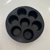 Forma de silicone com sete cavidades para bolo, utensílio de cozinha para festas caseiras, forma cilíndrica para fazer você mesmo, acessórios para fritadeira a ar.