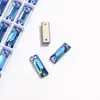 Fábrica de Rhinestones de Vidrio de Color K9 de Alta Calidad en Tira Larga AB, Rhinestones de Doble Agujero para Ropa DIY, Accesorios de Joyería de Forma Irregular