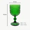 Copa de Vino de Vidrio de Color en Relieve, Vaso para Jugos, Copa de Vino, Copa de Cáliz, Copa de Vino Engrosada, Copa de Champaña, Lujo Ligero Retro