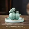 Horno Ru Portavelas de Oveja Atrae Riqueza Cerámica Creativa Adorno para Mesa de Té Decoración Quemador de Incienso Zen Quemador de Incienso para el Hogar Base para Portavelas