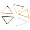 Brincos de triângulo geométrico oco de latão multicolorido galvanizado 13*1mm pingente de colar acessórios de joalheria para bagagem