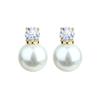 Nicho Estilo Francês Ins Brincos de Pérolas Pequeno Bulbo Redondo Brincos de Princesa Leve Luxo High-end Estilo Hong Kong Brincos Vintage