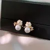 Qingtao Xi Ying Arete de Perla Estilo Coco Francés Aretes Diseño de Nicho Sentido de Diseño Aretes de Lujo Ligero Venta al por Mayor