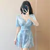 Maiô Feminino Novo Estilo, Poliéster, Conservador, Emagrecedor, Peça Única, Com Bojo Rígido, para Figuras Ligeiramente Cheias, com Aro, Maiô de Resort, Atacado